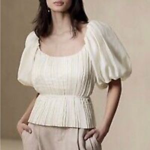 NWT Banana Republic Kali Puff Sleeve Top
